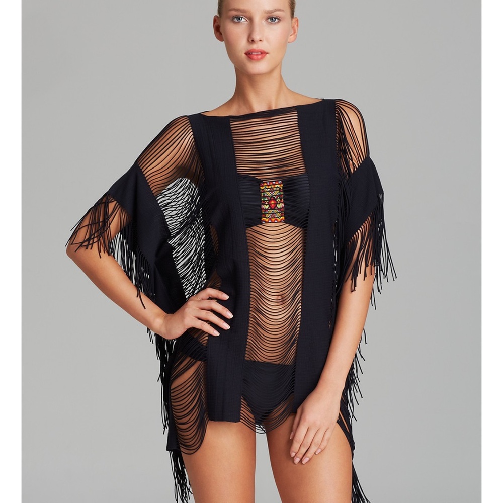 PQ Swim Black Fringe Cover-Up